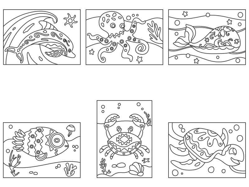 Criaturas del mar - 6 Pack
