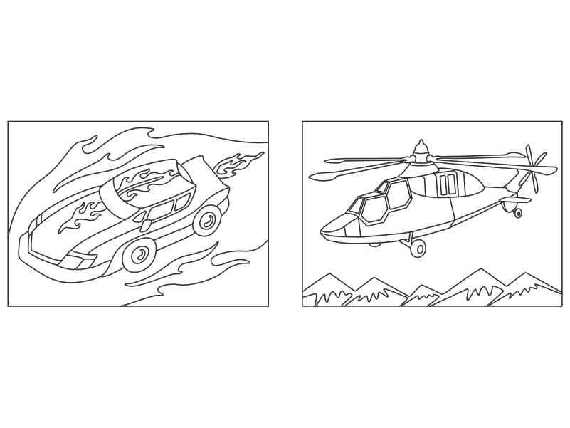 Auto y helicoptero - Mini Pack