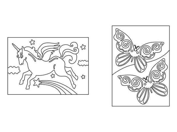Unicornio y mariposas - Mini Pack