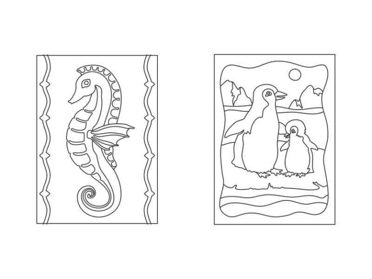 Pinguino y caballito - Mini Pack