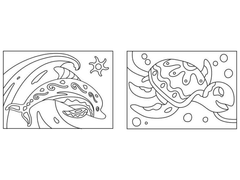 Delfin y tortuga - Mini Pack