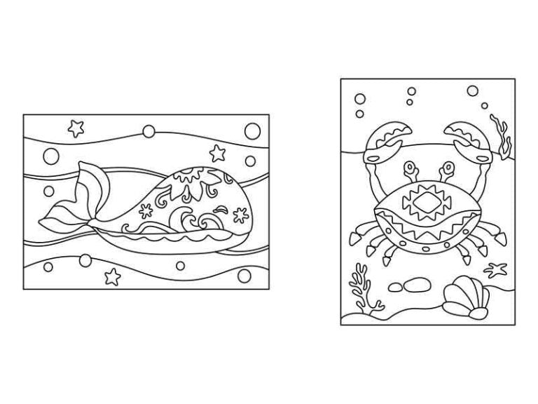 Ballena y cangrejo - Mini Pack